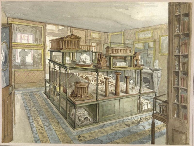 The Model Room. Watercolour by C.J. Richardson c.1834-35. Image courtesy of the British Library.