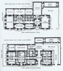 Clark Mansion floor plan, 960 Fifth Avenue, New York. 