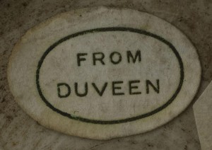 Duveen label, from a list compiled by Dr. Yupin Chung, www.liverpoolmuseums.org.uk