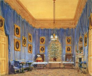 Joseph Nash (1809-78) The Queen's Christmas Tree, Windsor Castle, 1845. signed 1845 Watercolour and bodycolour | RCIN 919807